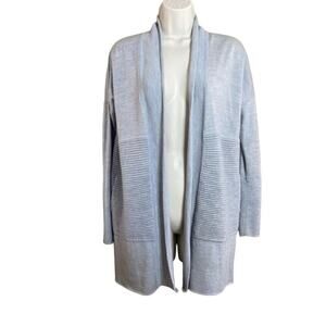 Lululemon Gray Back Slit 100% Merino Wool Cardigan size 2
